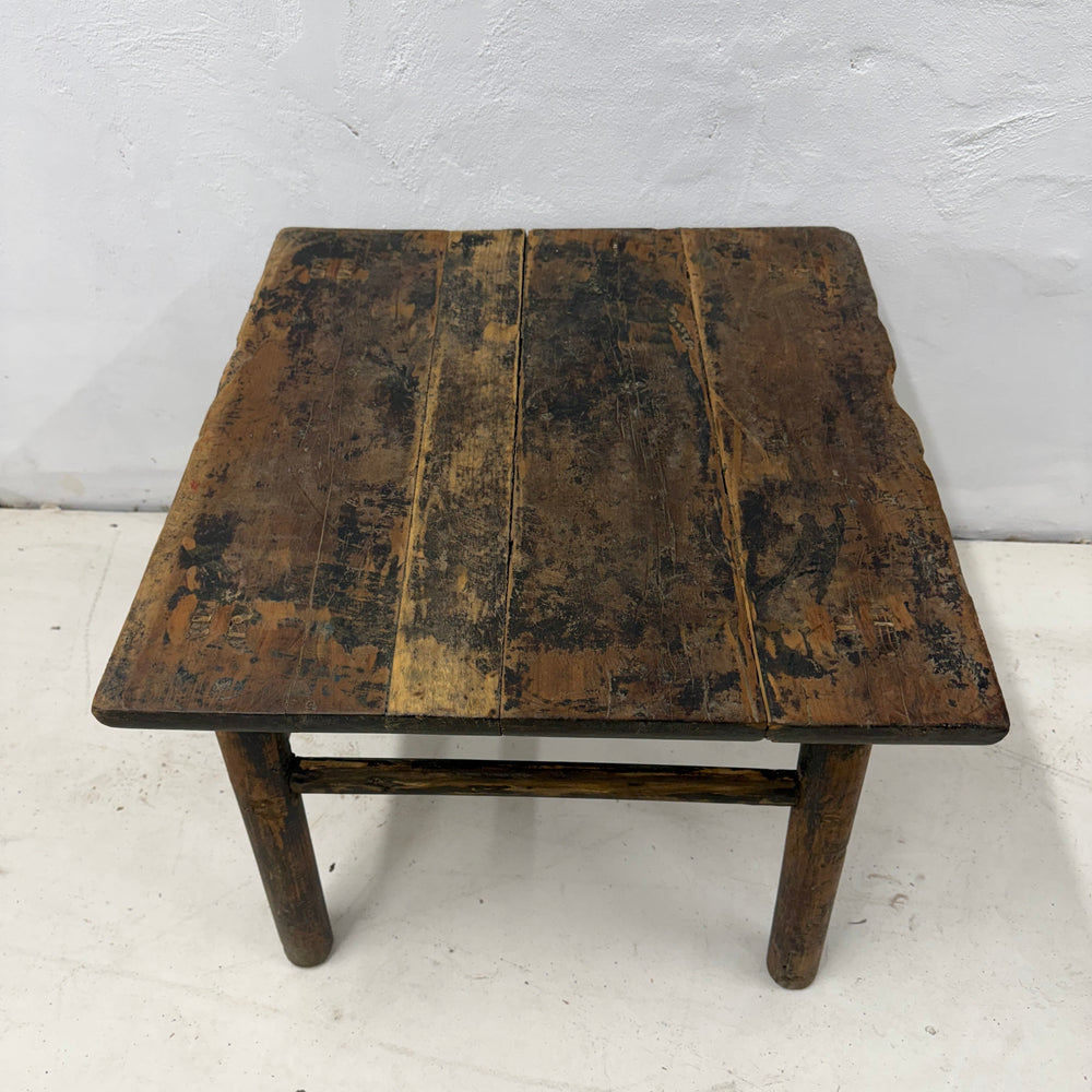 Water Tiger Furniture Simple Chinese Square Elm Side Tables | 58x58x50cm