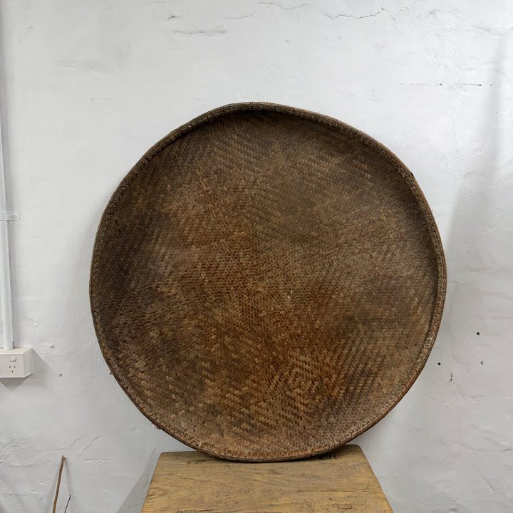 Water Tiger Decor Antique Large Rice Winnowing Basket