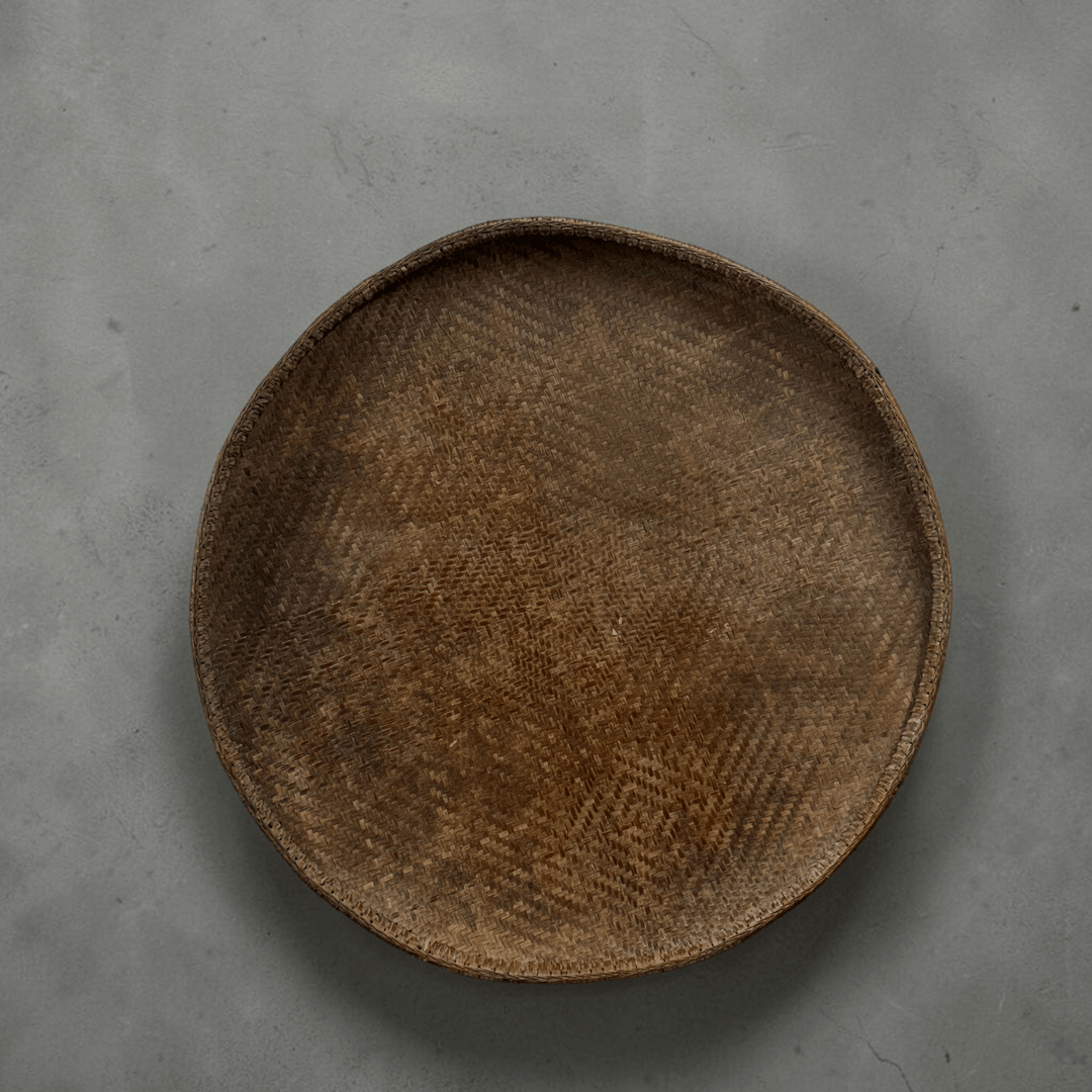 Water Tiger Decor Antique Large Rice Winnowing Basket
