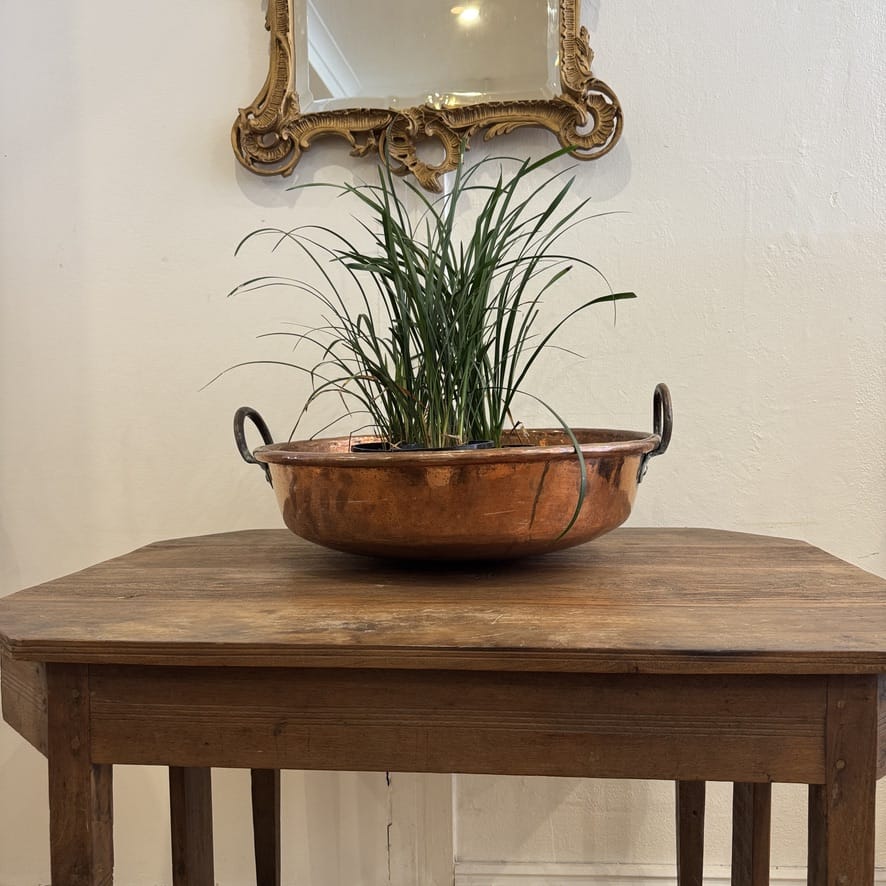 Water Tiger France Antique Copper Jam Basin With Handles