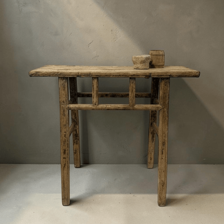 Water Tiger Furniture Natural Antique Elm Console | 96x33x85h cm