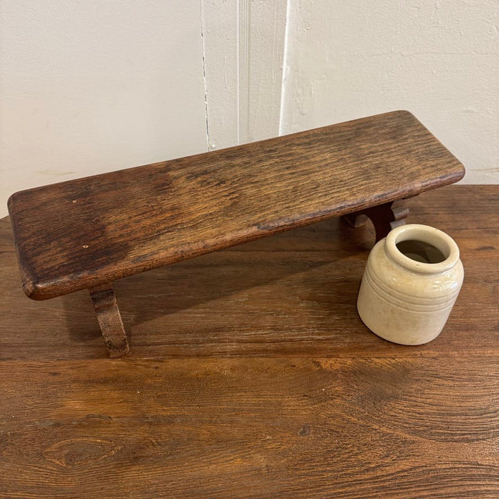 Water Tiger Furniture Small French Provincial Rustic Oak Bench, 1800s