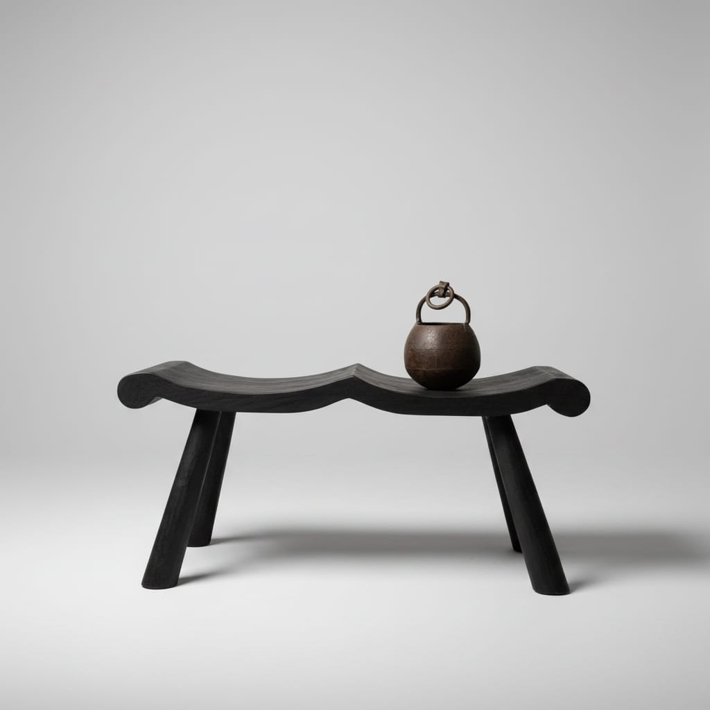 Water Tiger Furniture Two Seater Wavy Bench - Handcrafted Teakwood Furniture