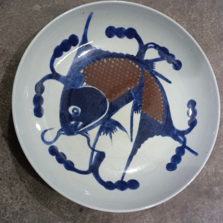 Water Tiger china Serving Bowls . Qing Kangxi Inspired Blue and White Porcelain Bowls - Multiple Patterns