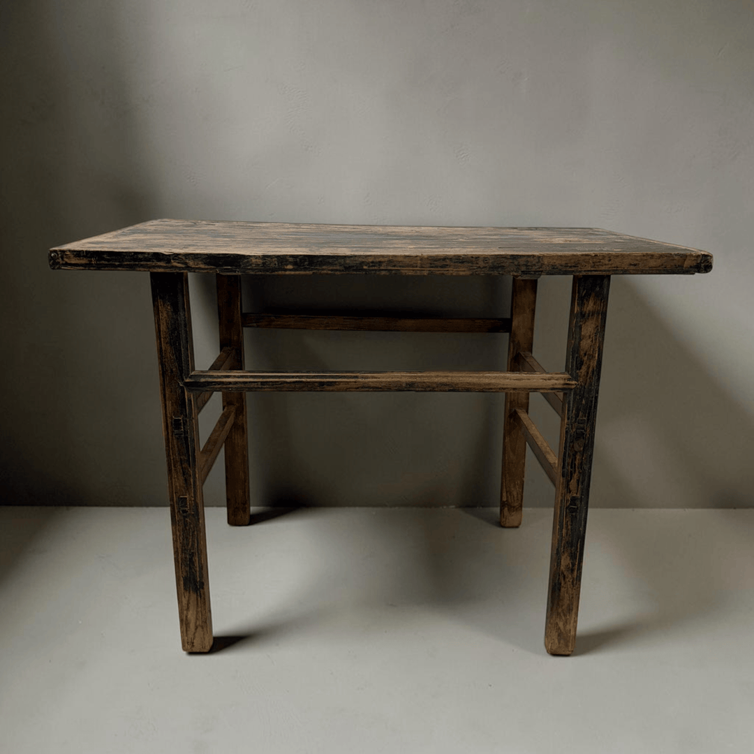 Water Tiger Furniture Blackened Antique Short Wine Table