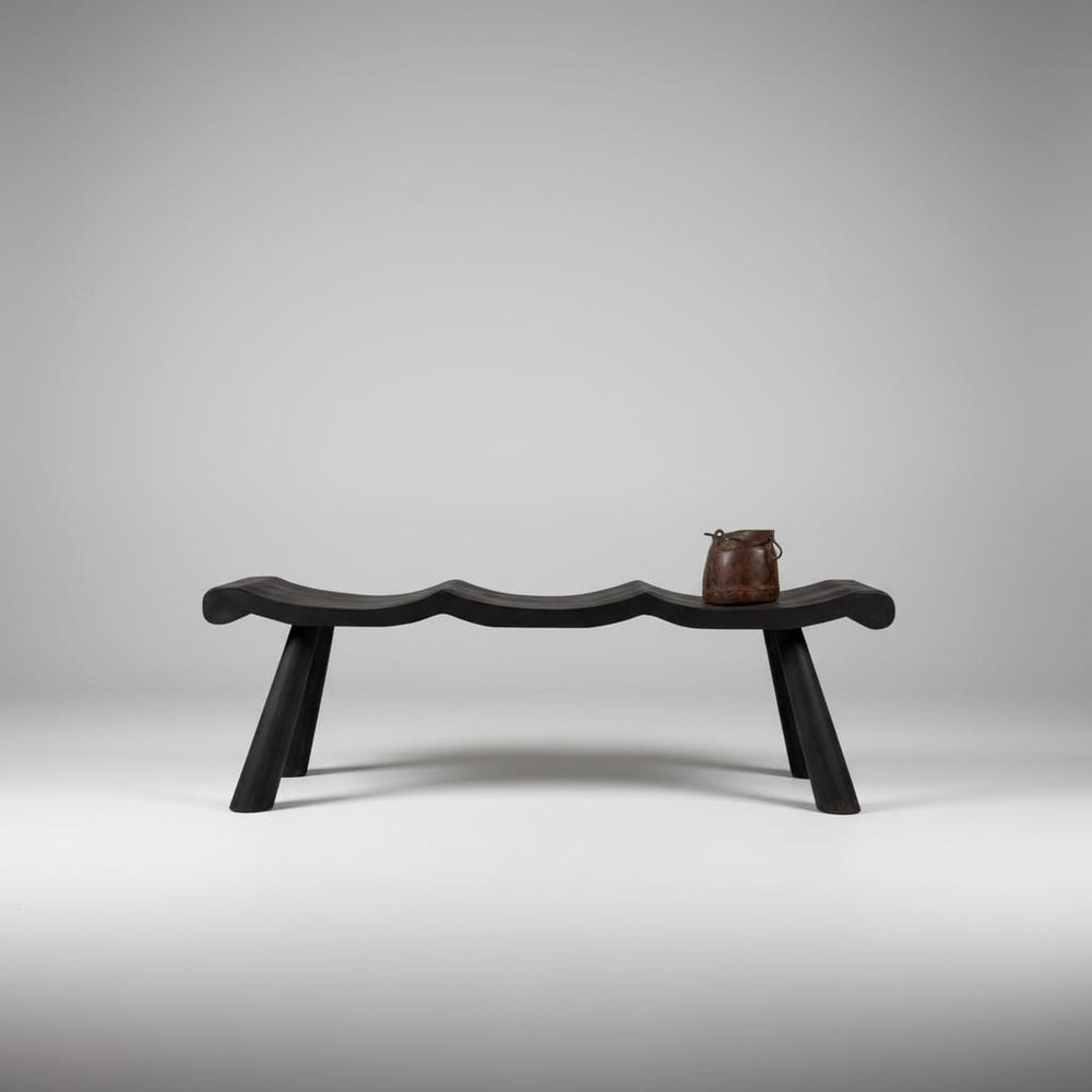 Water Tiger Furniture Wavy Bench - Handcrafted Teakwood Furniture