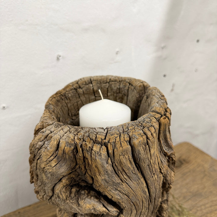 Water Tiger Decor Antique Hand carved Wooden Mortars