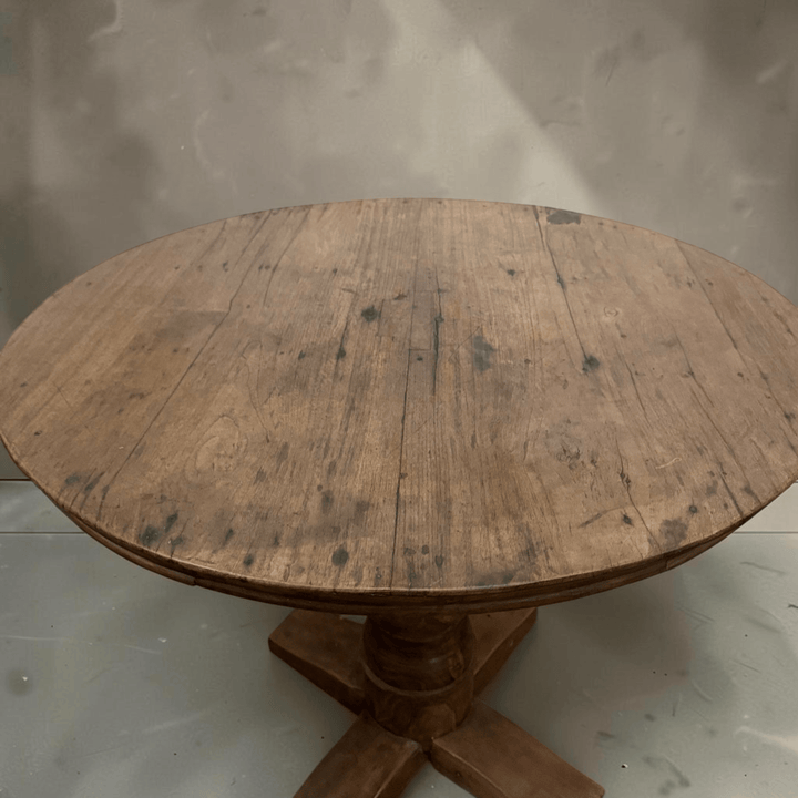 Water Tiger Furniture Indonesian Vintage Round Teak Table