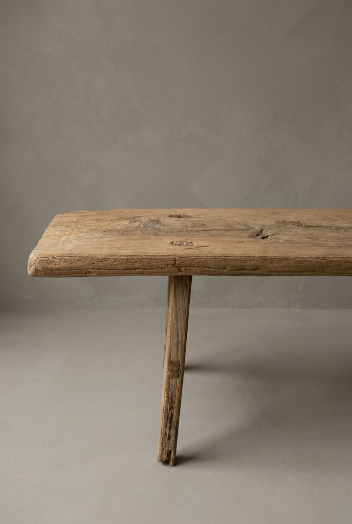 Water Tiger Furniture Antique Long Narrow Elm Bench |189x35x60cm