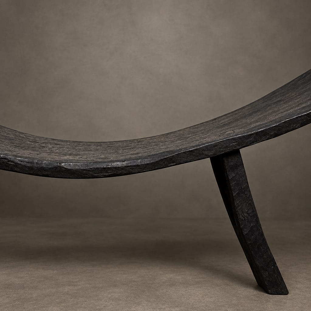 Water Tiger Furniture Dark Teak Curved Bench