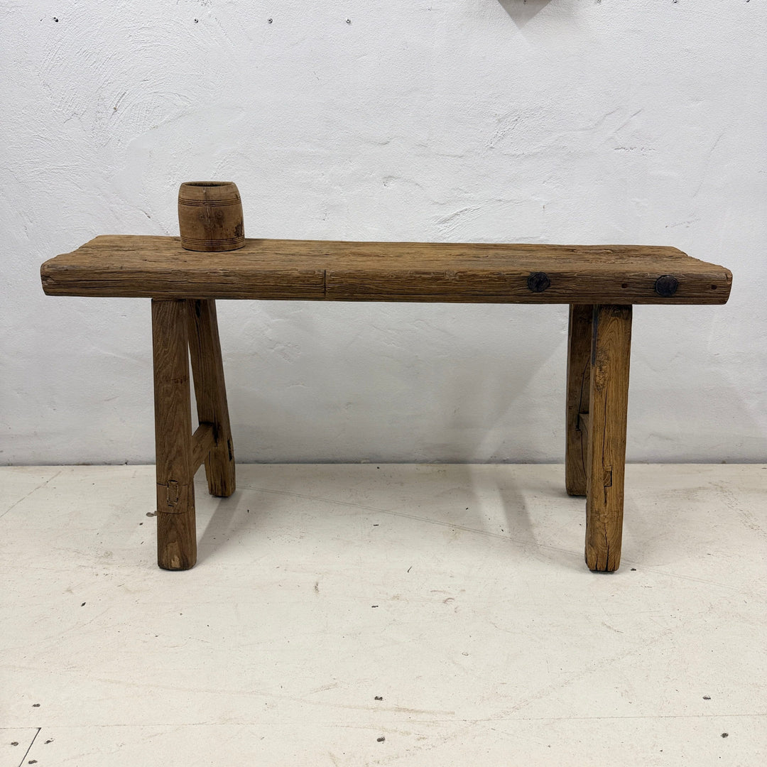 Water Tiger Furniture Chinese Elm Short Bench | 105x27x54cm