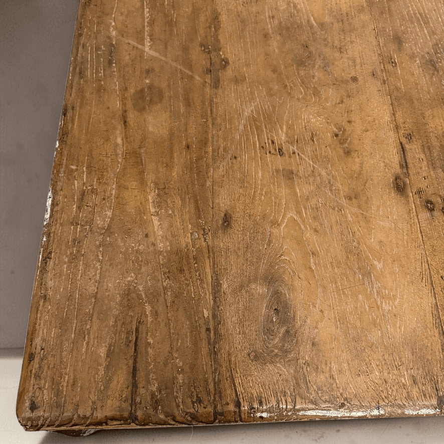 Water Tiger Furniture Square Teak Table With Painted Patina