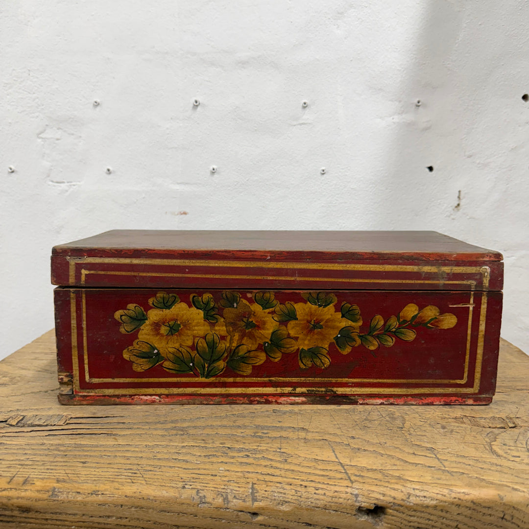 Water Tiger Decor Antique Chinese Wooden Document Box Early 1900’s