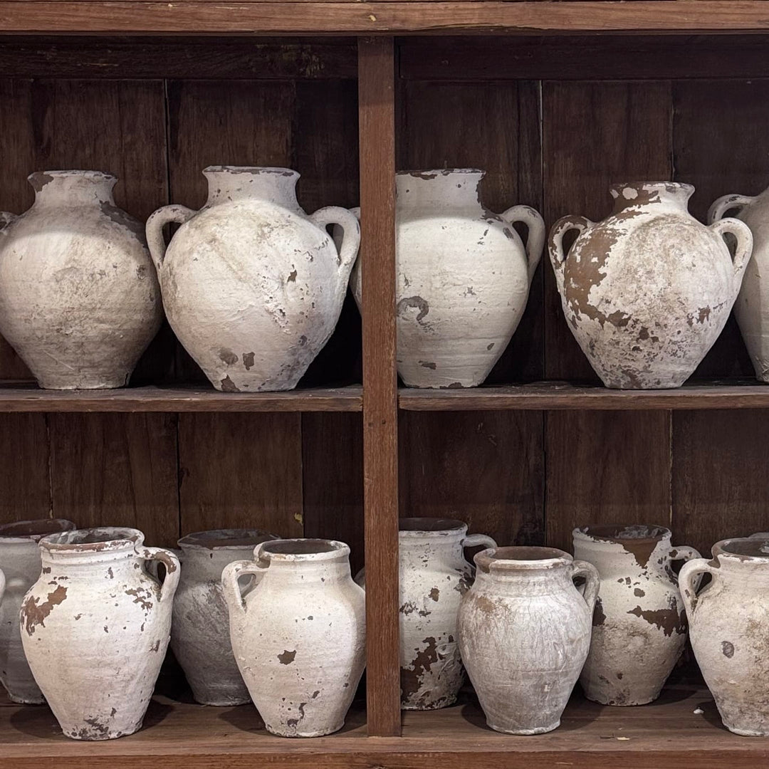 Water Tiger pots Small Vintage White Turkish Pots