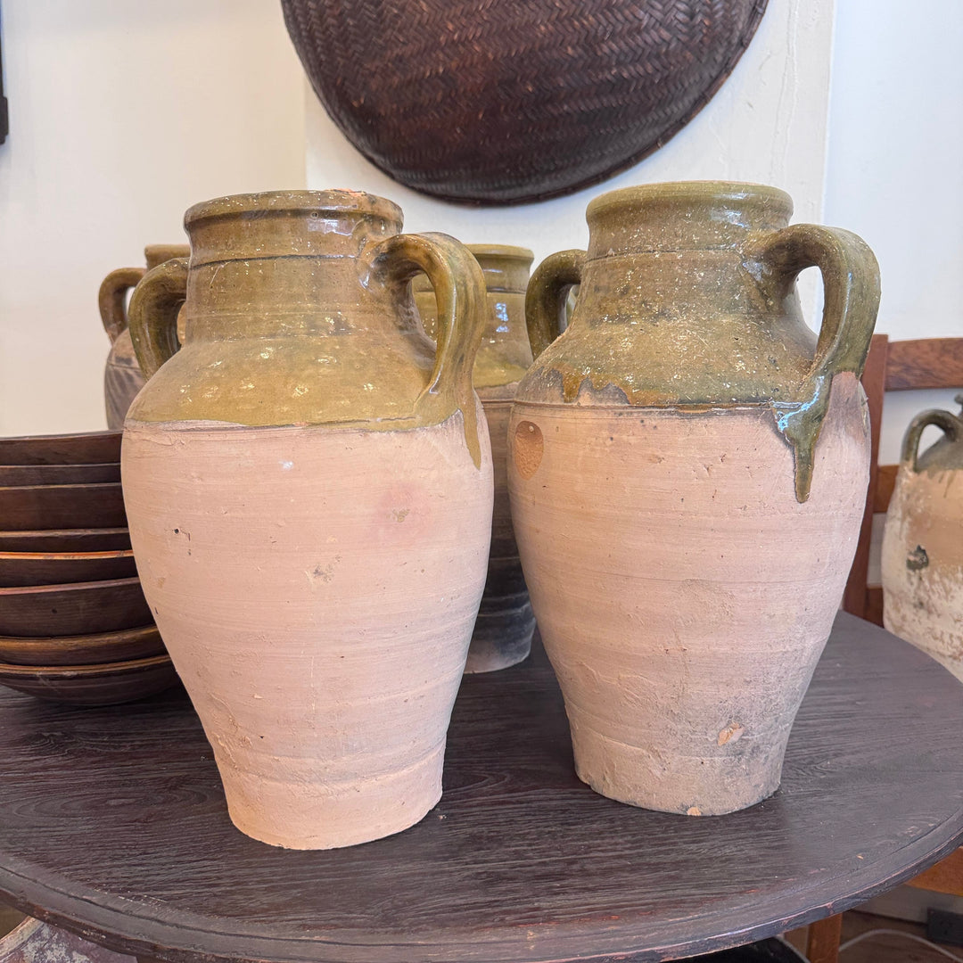 Water Tiger pots Vintage Two Handle Glazed Top Turkish Pots