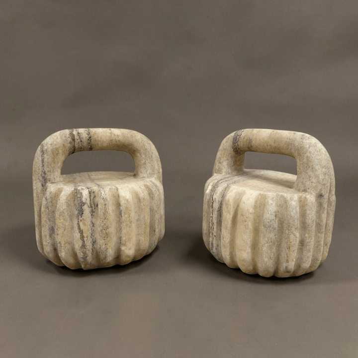 Water Tiger Decor Ancient Marble Weights from North East China