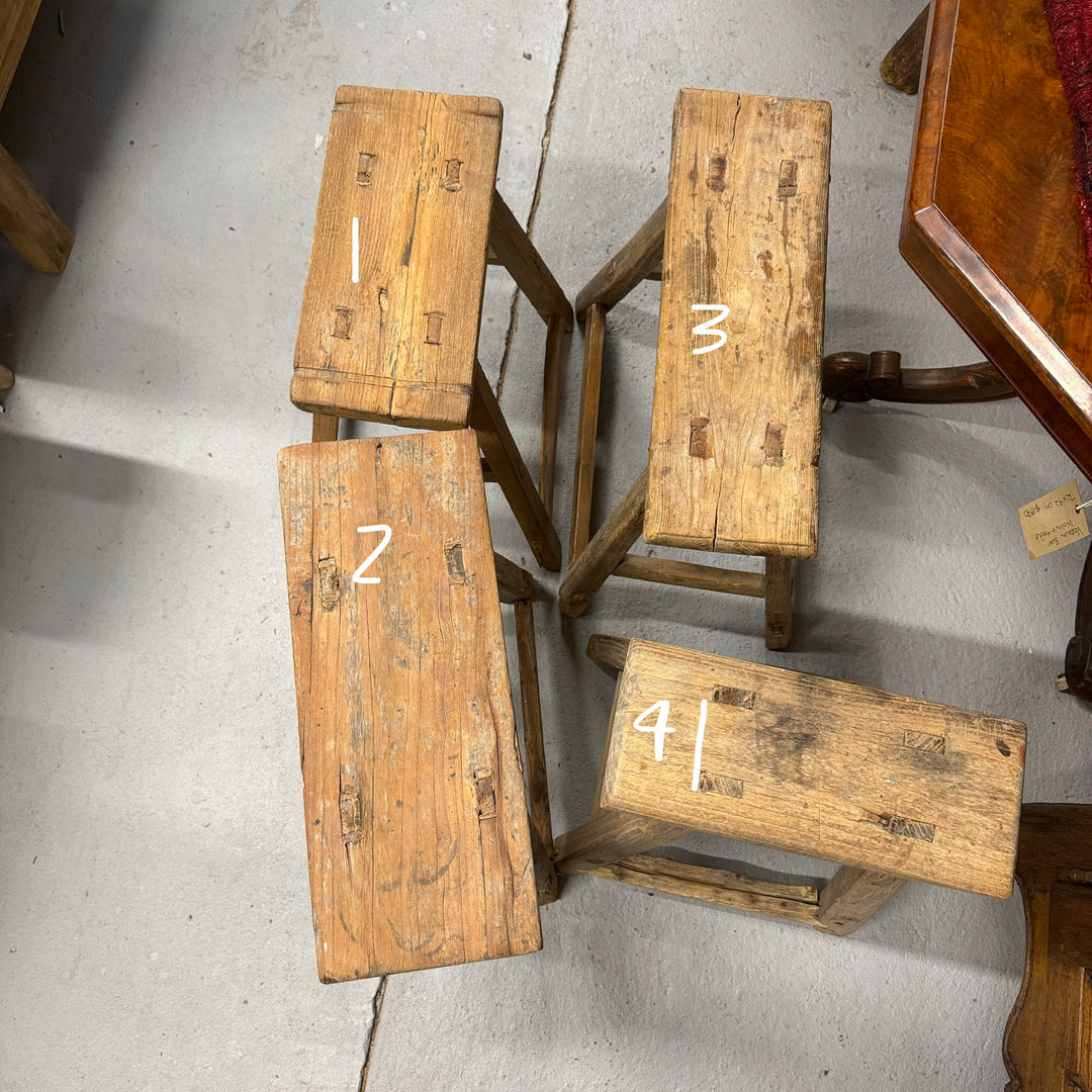 Water Tiger Furniture Original Vintage Chinese Elm Workers Stools
