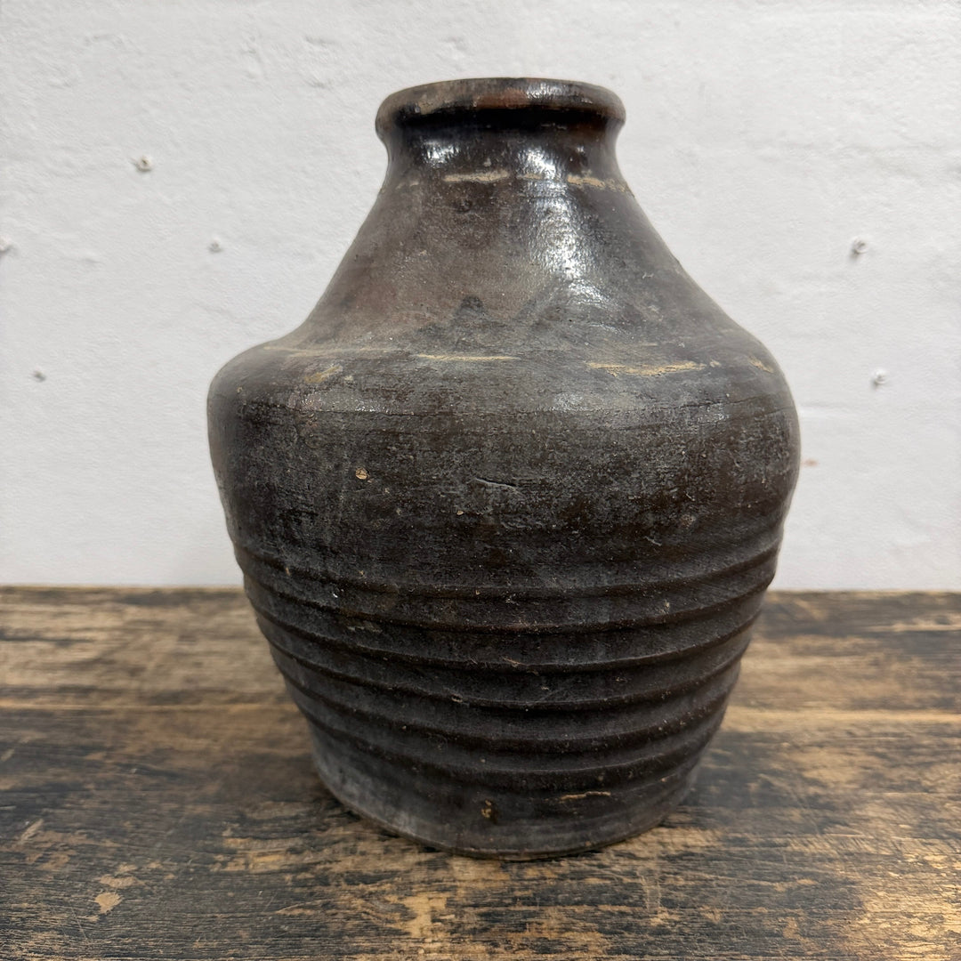 Water Tiger Decor Indonesian Aged Ceramic Pot - Just One