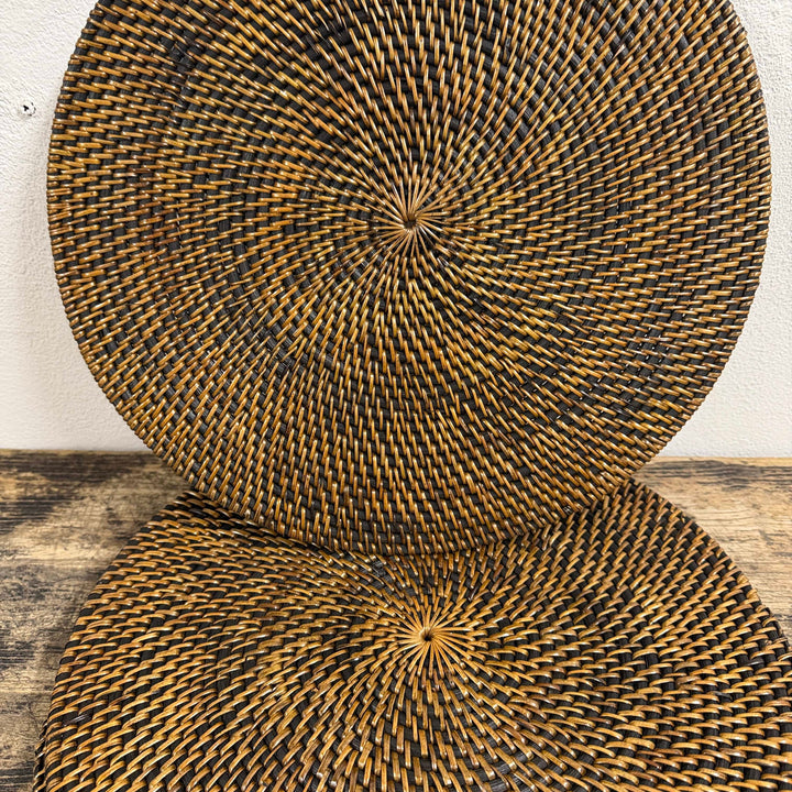 Water Tiger Decor Rattan Round Placemats