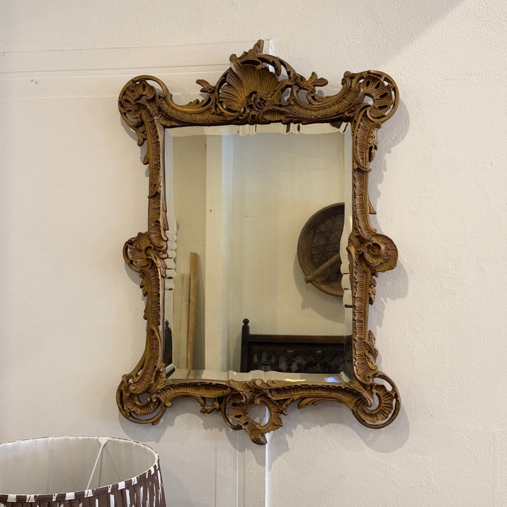 French Vintage Gilt Rococo Style Mirror
