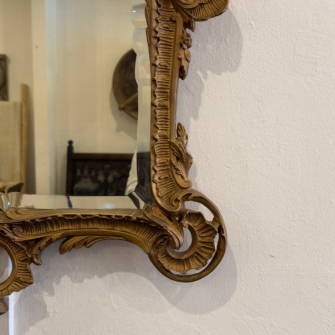 French Vintage Gilt Rococo Style Mirror