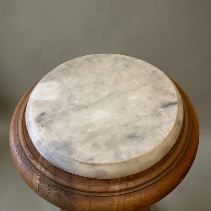 Water Tiger Furniture Vintage Wooden Plant Stands With Marble Tops