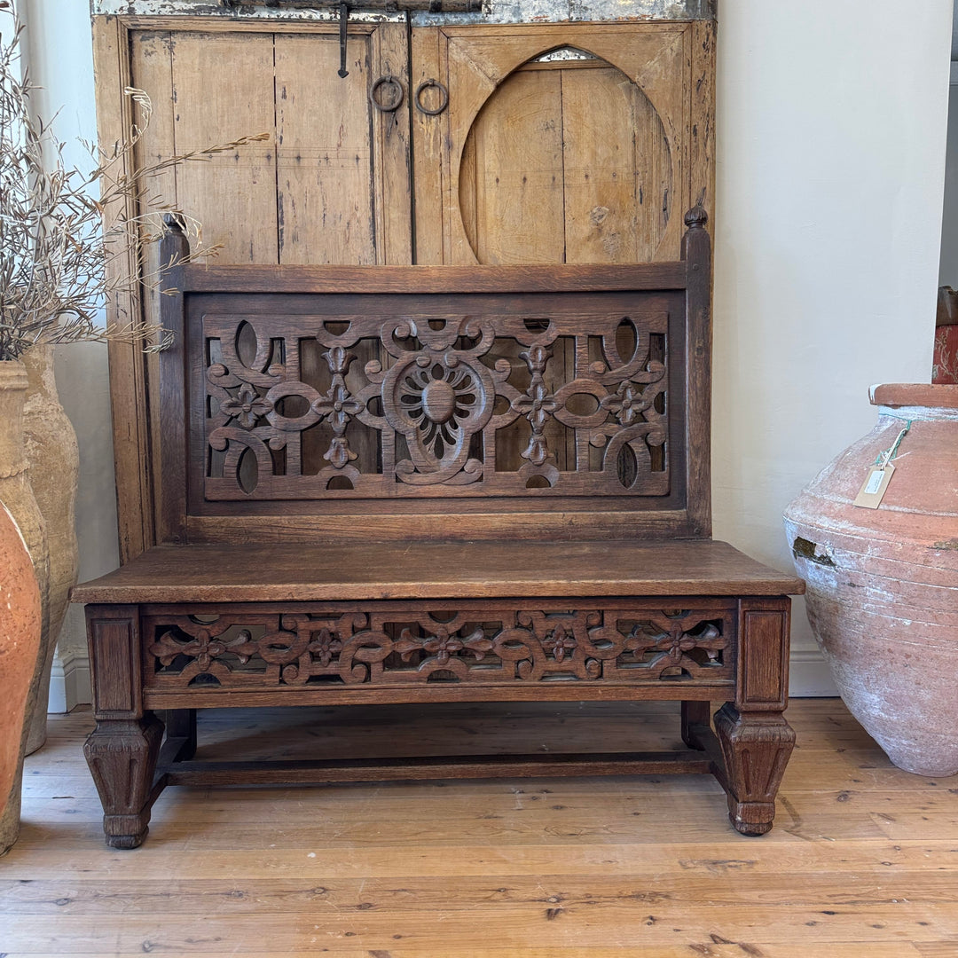 Water Tiger Furniture Circa 19th Century Carved bench- Vintage Craftsmanship for Home Decor