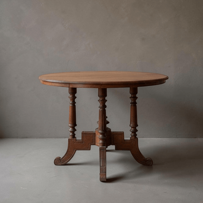 Water Tiger Furniture Antique Teak Round Table from Java | Indonesian Furniture