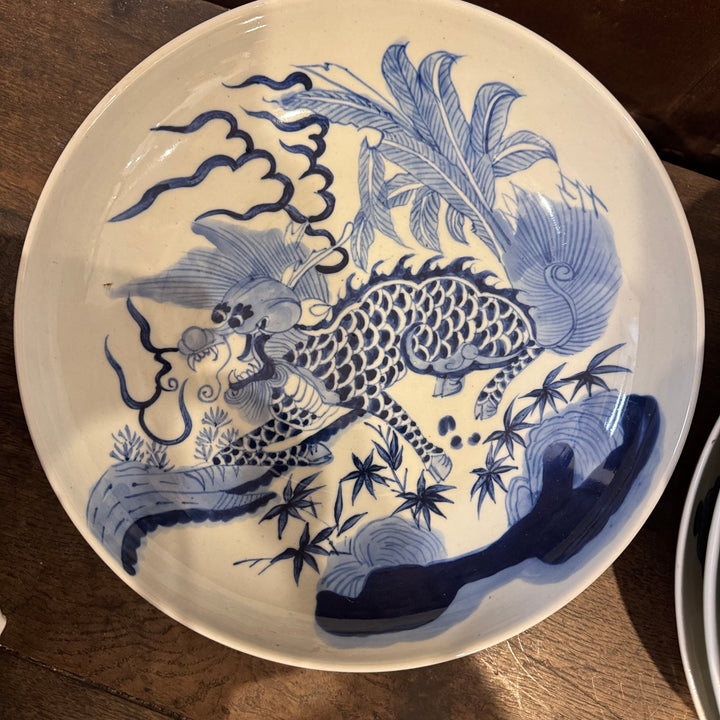 Water Tiger china Serving Bowls . Qing Kangxi Inspired Blue and White Porcelain Bowls - Multiple Patterns