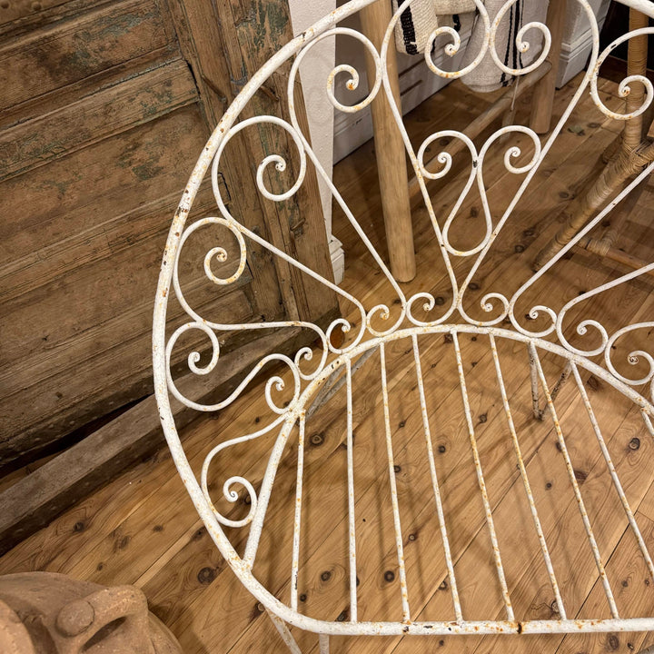 Water Tiger Furniture Antique French White Iron Chair