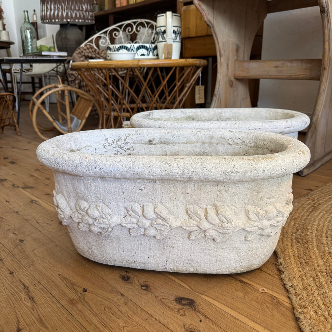 Water Tiger Furniture Antique French White Planters - Unique Pots