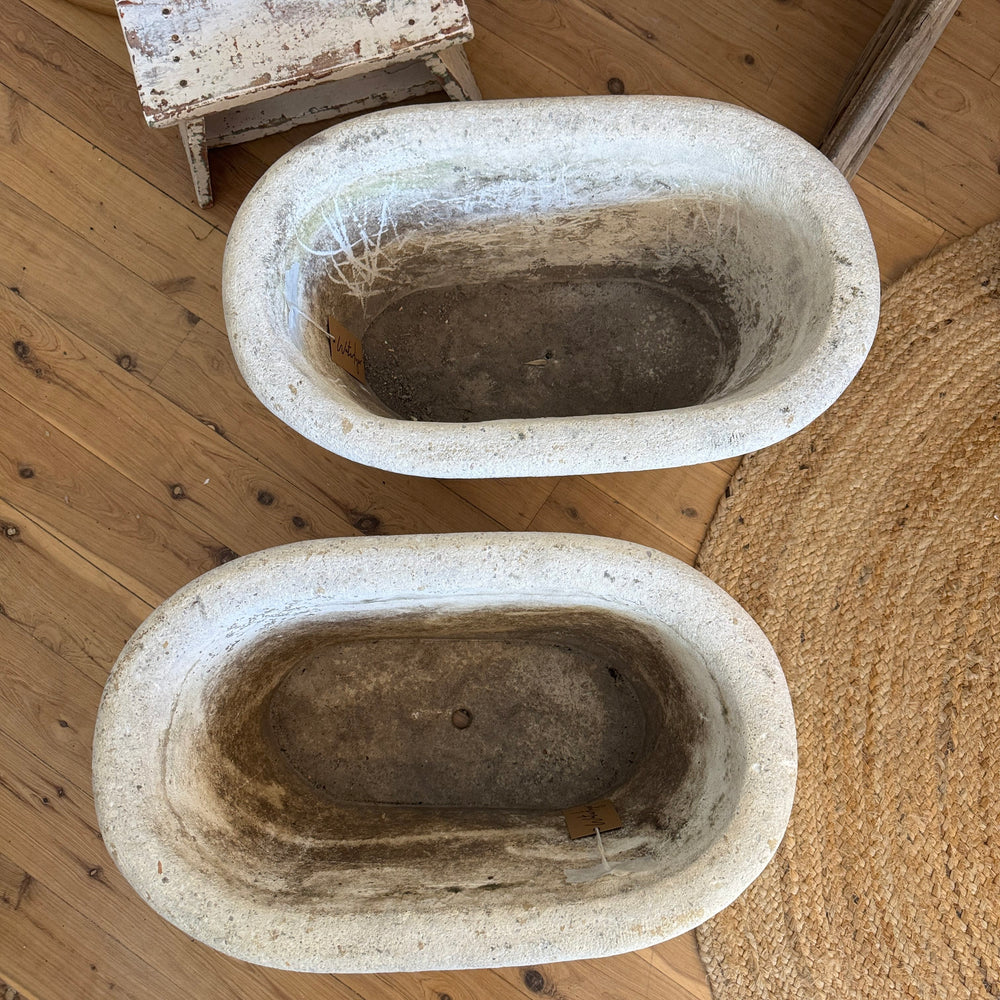Water Tiger Furniture Antique French White Planters - Unique Pots