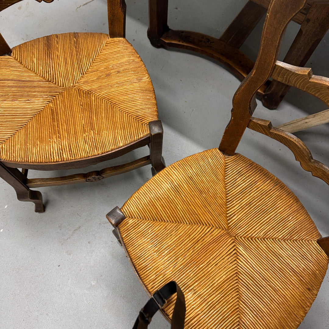 Water Tiger Furniture French Set of 6 Provincial Louis XV Style Chairs | 1930&