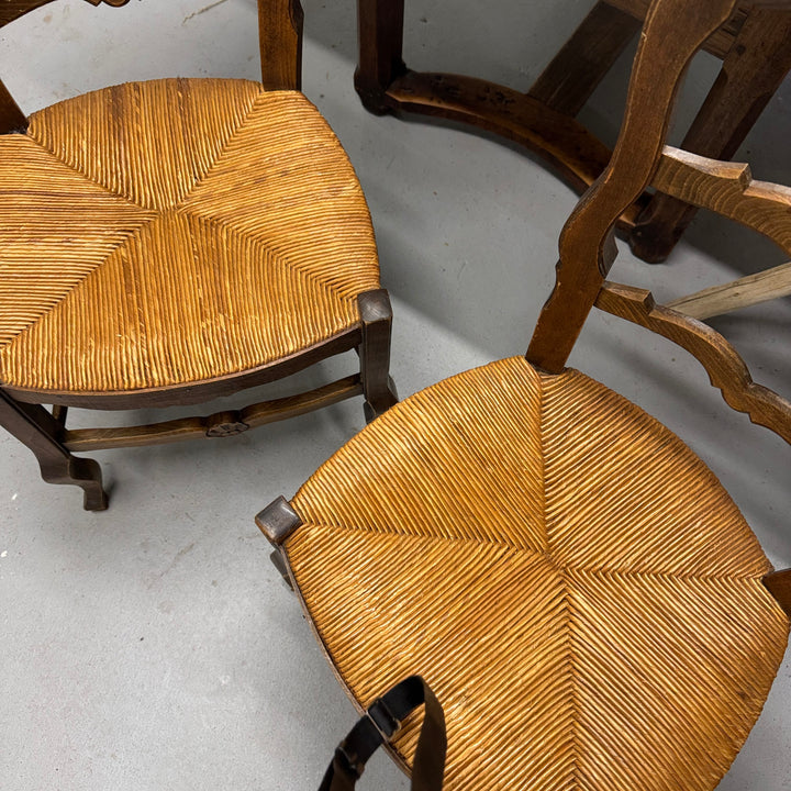 Water Tiger Furniture French Set of 6 Provincial Louis XV Style Chairs | 1930&