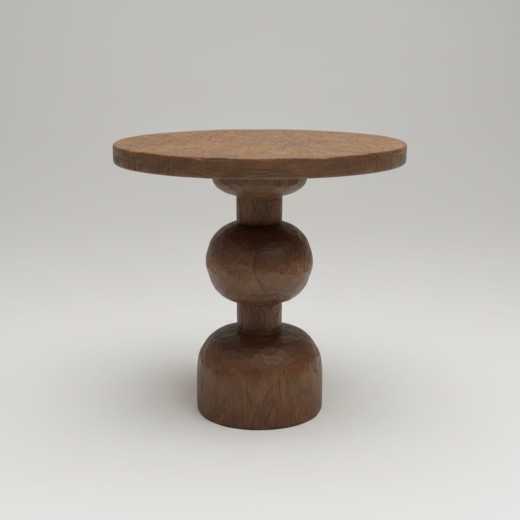 Water Tiger Decor Organic Teak Round Table