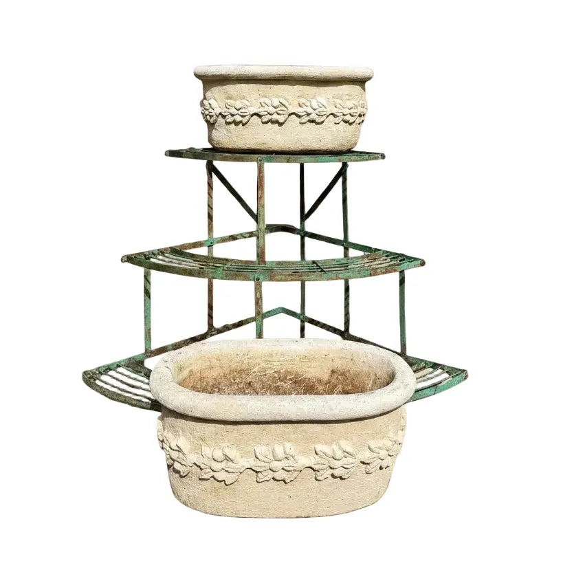 Water Tiger Furniture Antique French White Planters - Unique Pots | Water Tiger