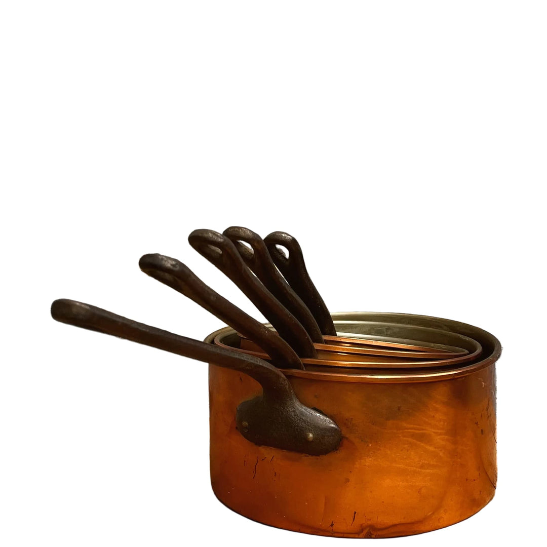 Water Tiger France Set Of 5 Copper French Pots