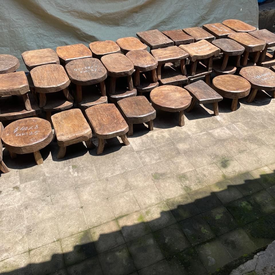 Water Tiger Decor Hand Carved Stools