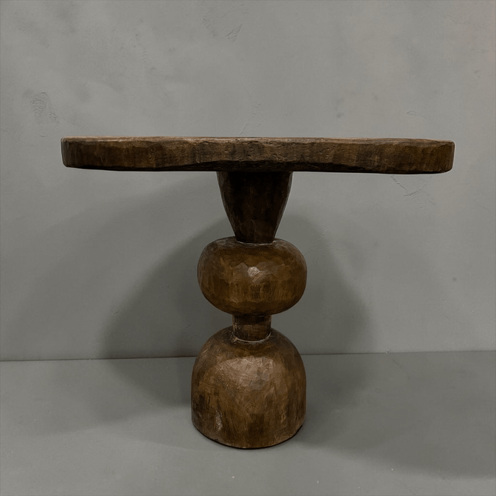 Water Tiger Furniture Organic Teak Round Table On Sculptured Base