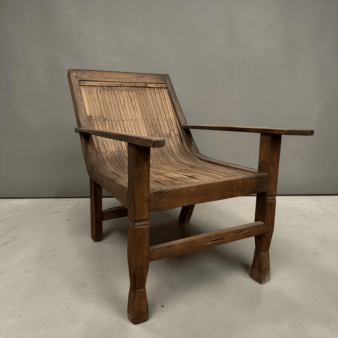 Water Tiger Decor Bamboo and Teak Plantation  Chair