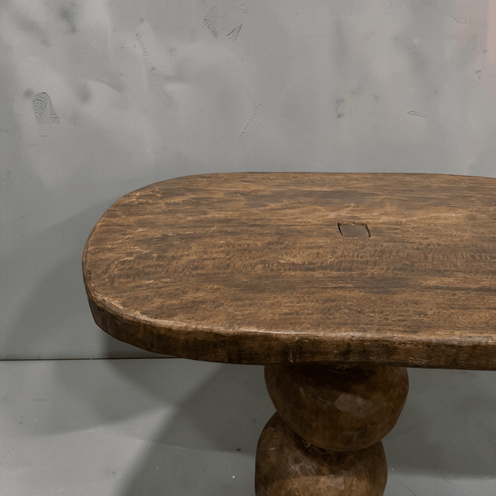 Water Tiger Furniture Organic Teak Round Table On Sculptured Base