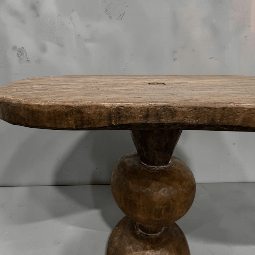 Water Tiger Furniture Organic Teak Round Table On Sculptured Base