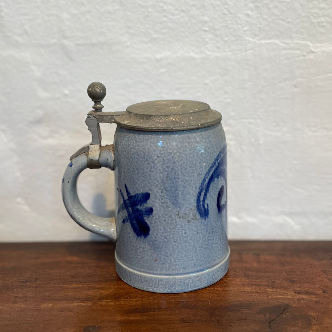 rejane brocante Decor Marzi and Remy Blue And Grey Tankards From Germany